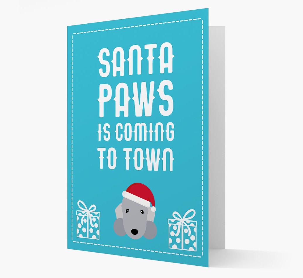 'Santa Paws is coming to town' Card with your {breedFullName} Christmas Icon