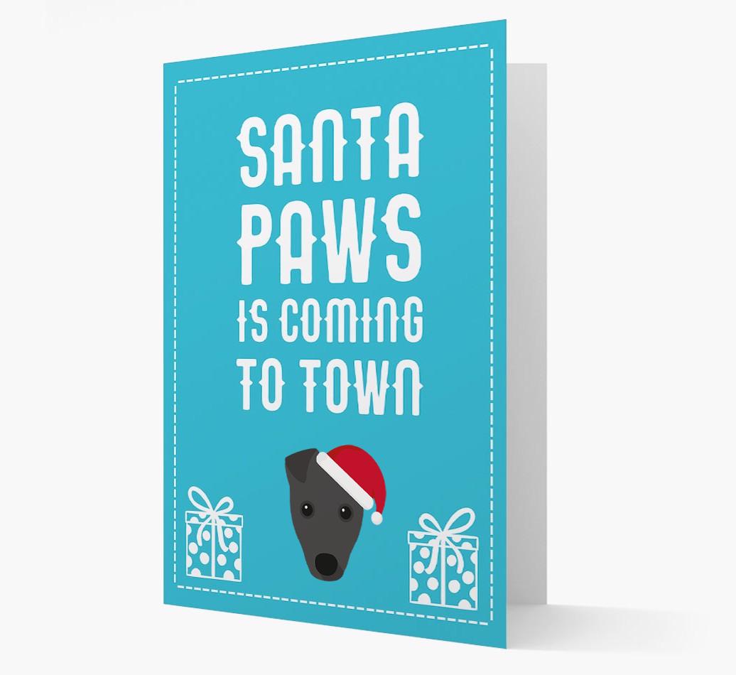 'Santa Paws is coming to town' Card with your {breedFullName} Christmas Icon