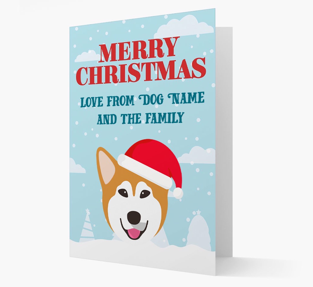 Love From the Family: Personalized {breedFullName} Christmas Card