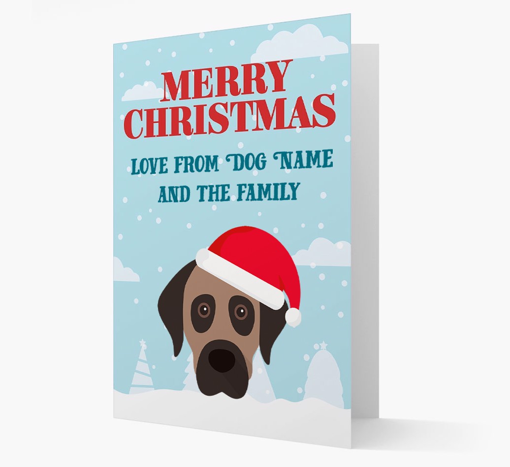 Love From the Family: Personalized {breedFullName} Christmas Card
