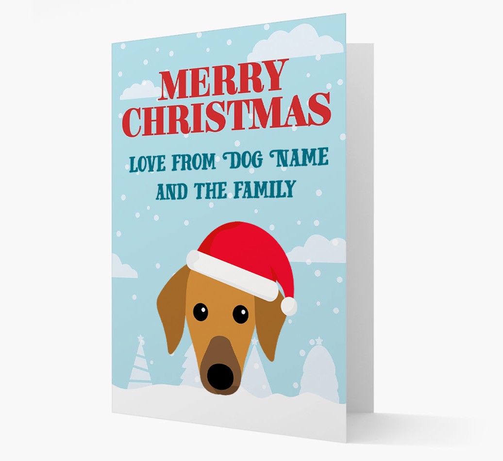 Love From the Family: Personalised {breedFullName} Christmas Card