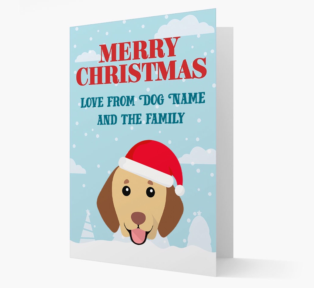 Love From the Family: Personalized {breedFullName} Christmas Card