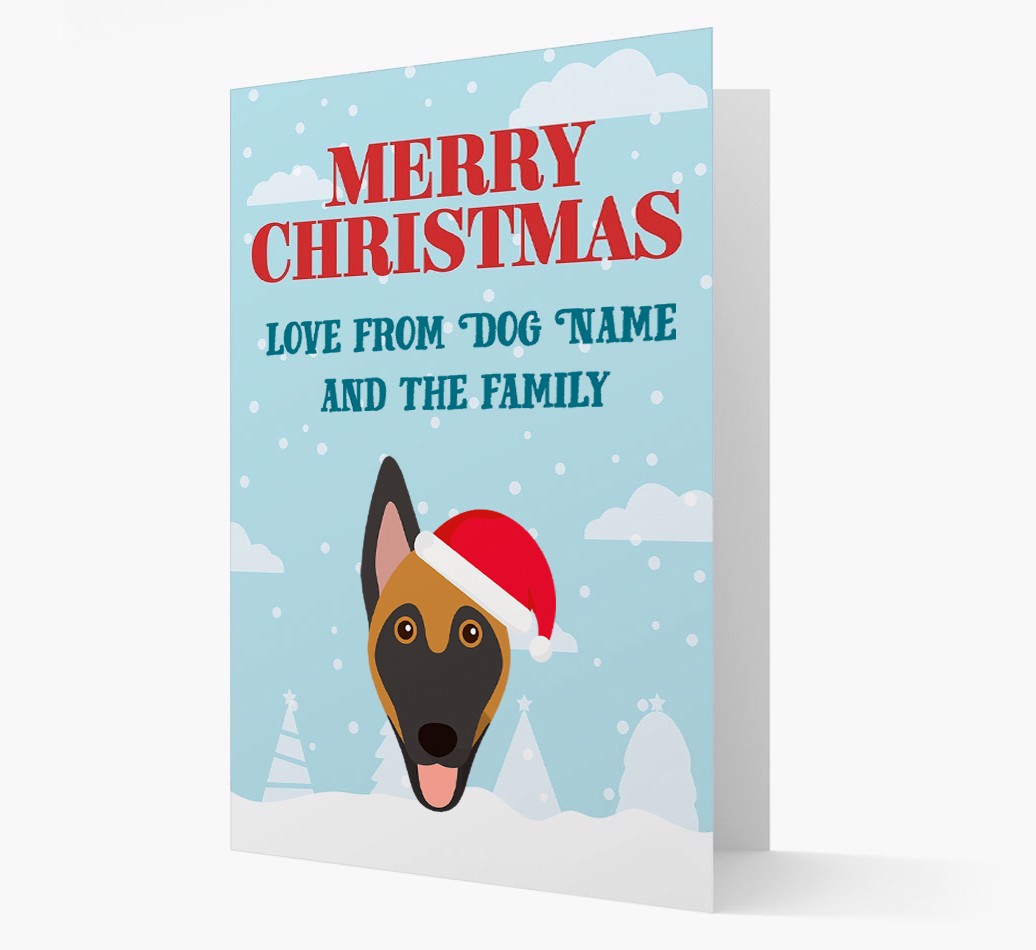 Love From the Family: Personalized {breedFullName} Christmas Card