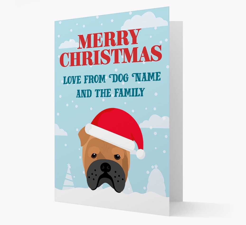 Love From the Family: Personalized {breedFullName} Christmas Card