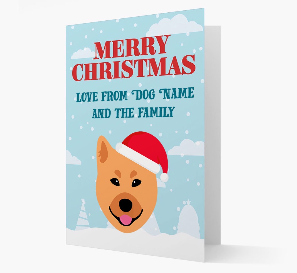 Love From the Family: Personalized {breedFullName} Christmas Card