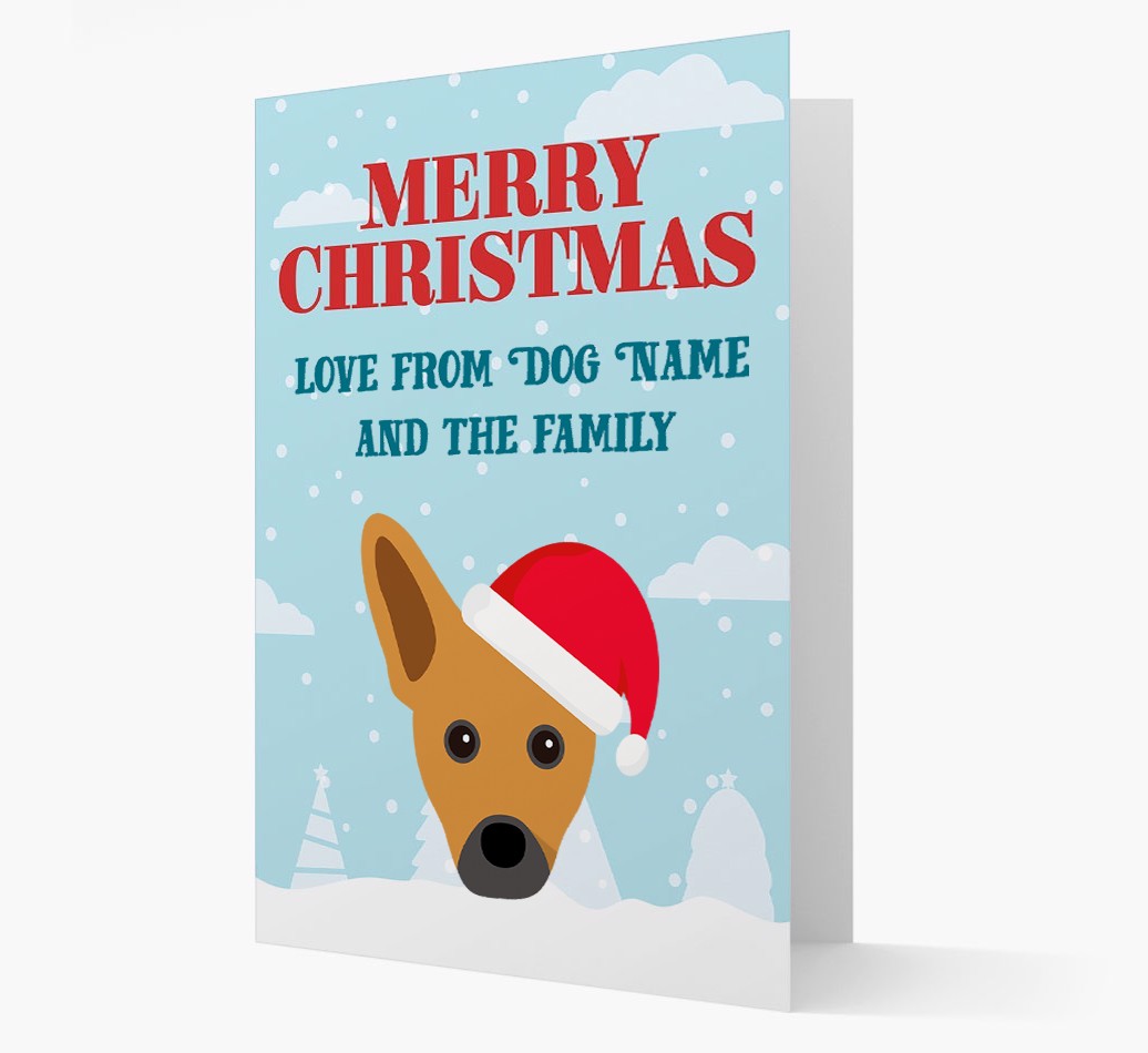 Love From the Family: Personalized {breedFullName} Christmas Card