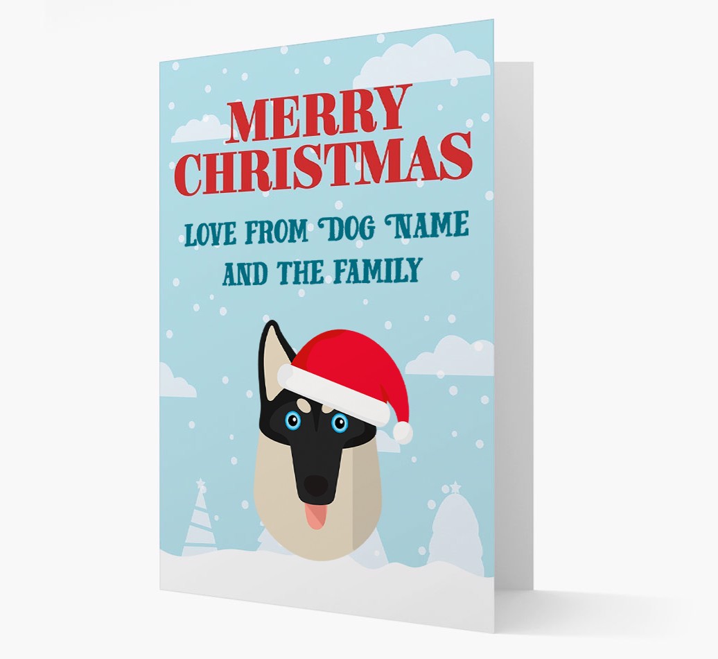 Love From the Family: Personalized {breedFullName} Christmas Card