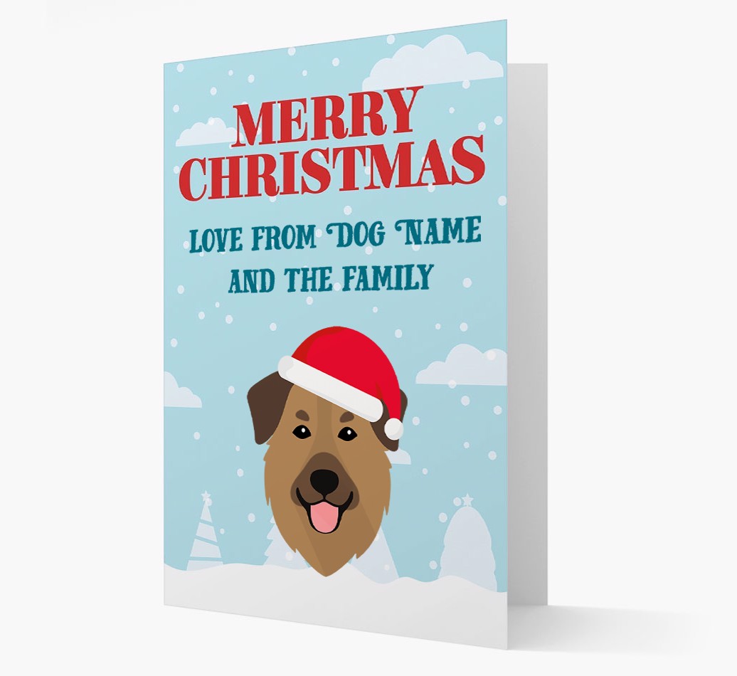 Love From the Family: Personalized {breedFullName} Christmas Card