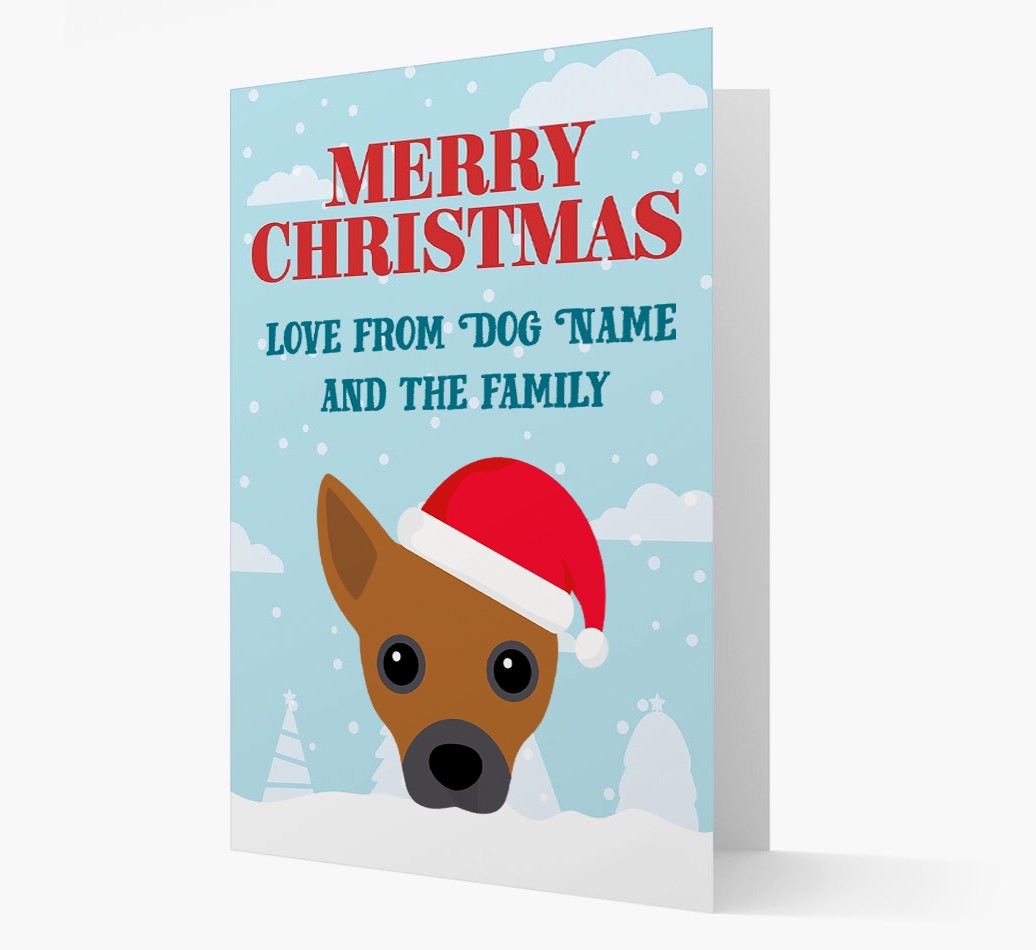 Love From the Family: Personalized {breedFullName} Christmas Card