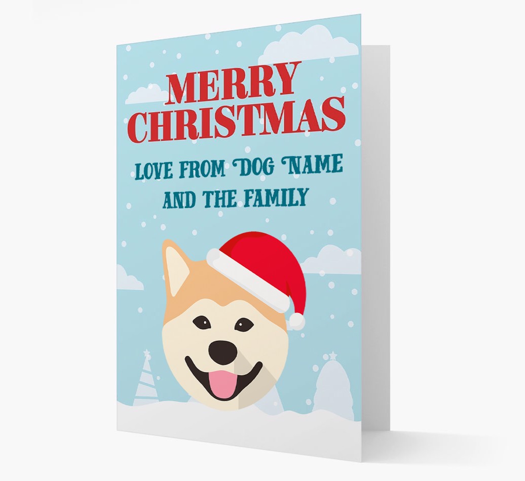 Love From the Family: Personalized {breedFullName} Christmas Card