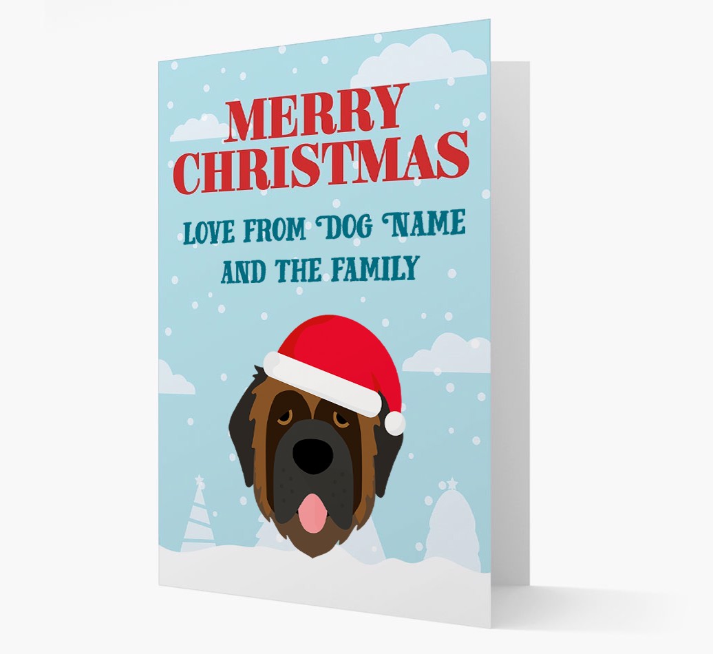 Love From the Family: Personalized {breedFullName} Christmas Card