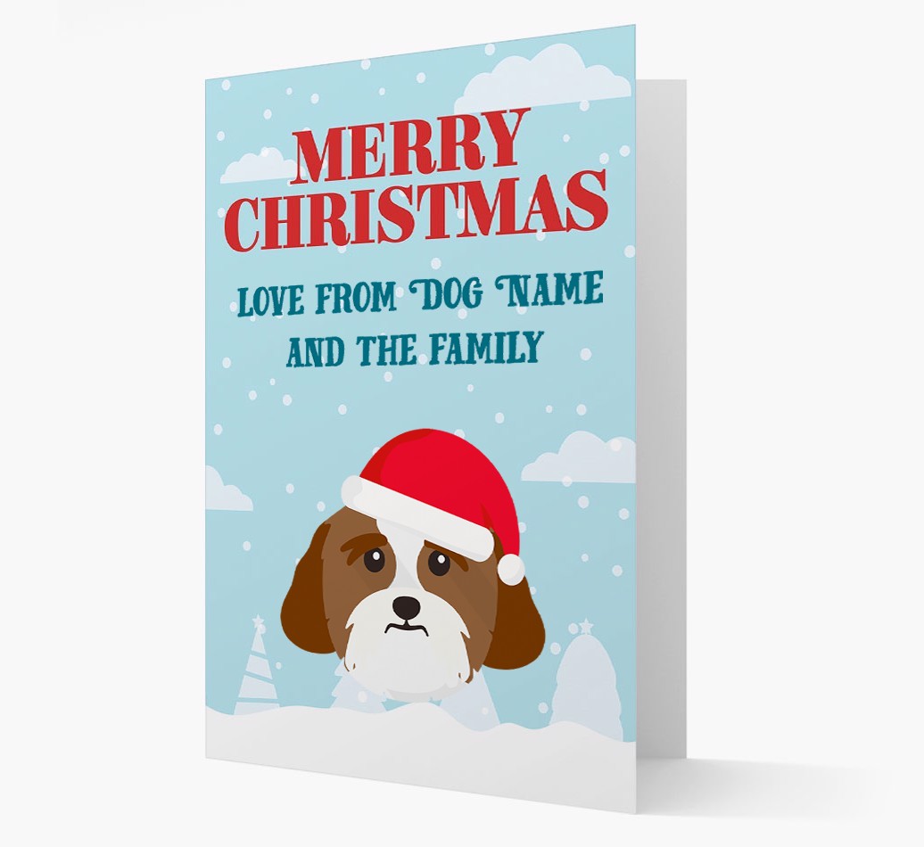 Love From the Family: Personalized {breedFullName} Christmas Card