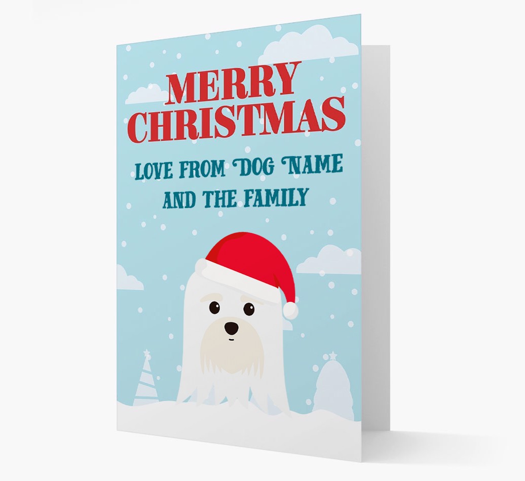 Love From the Family: Personalized {breedFullName} Christmas Card