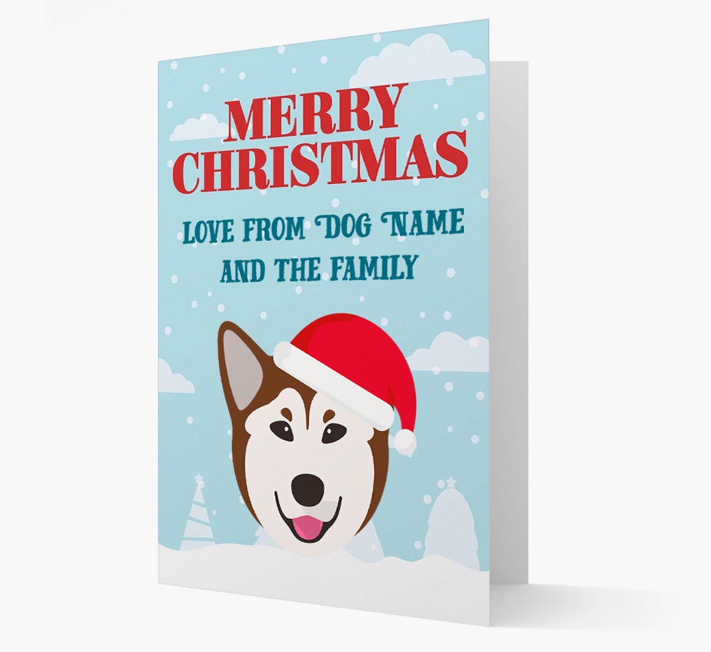 Love From the Family: Personalized {breedFullName} Christmas Card