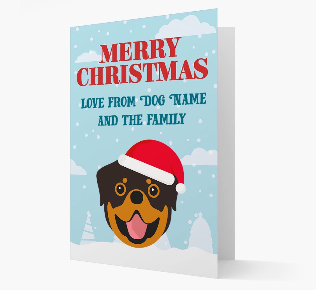 Love From the Family: Personalized {breedFullName} Christmas Card