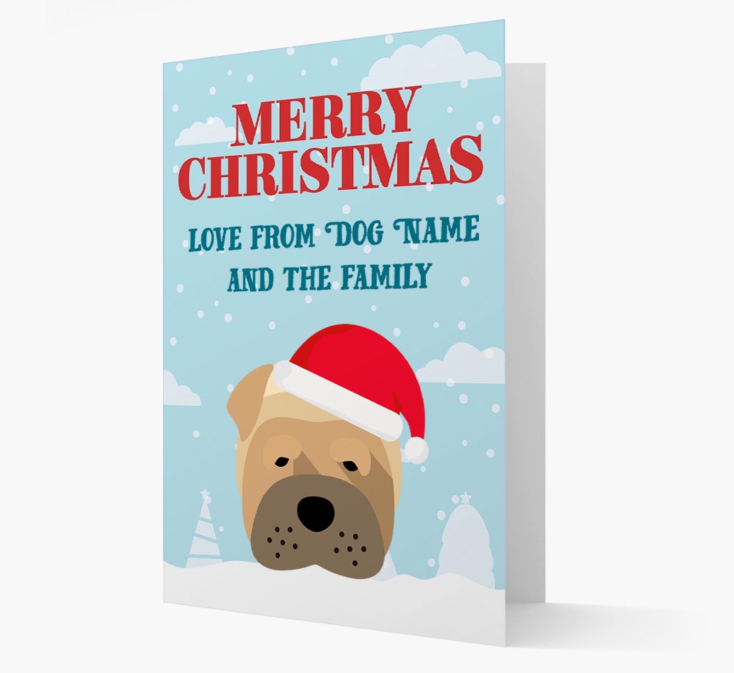 Love From the Family: Personalised {breedFullName} Christmas Card