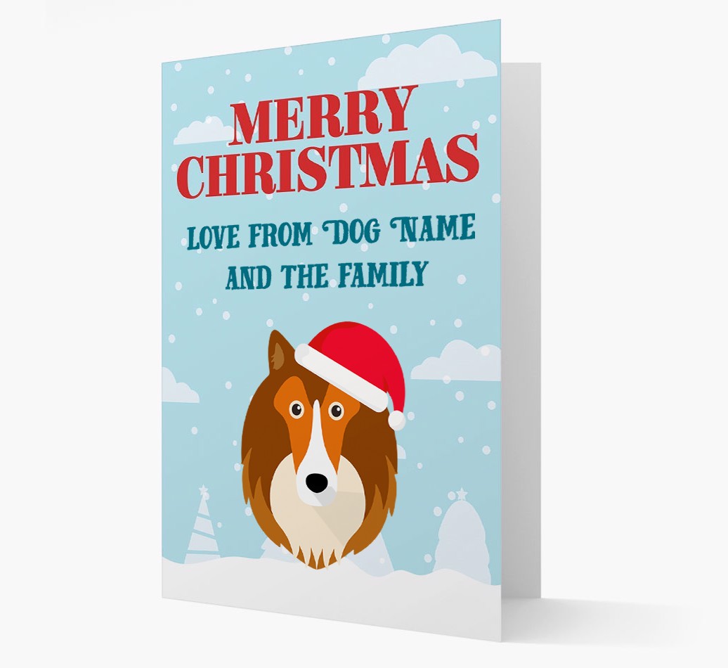 Love From the Family: Personalized {breedFullName} Christmas Card
