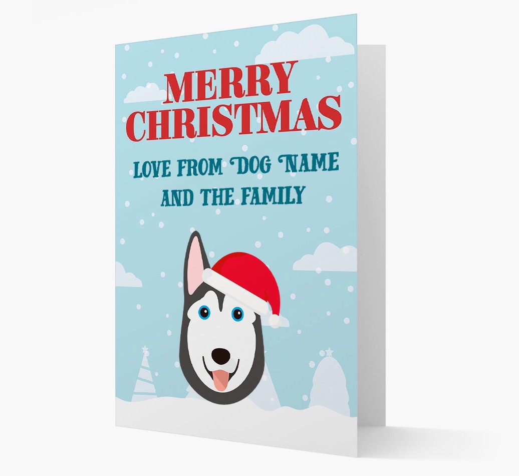 Love From the Family: Personalized {breedFullName} Christmas Card