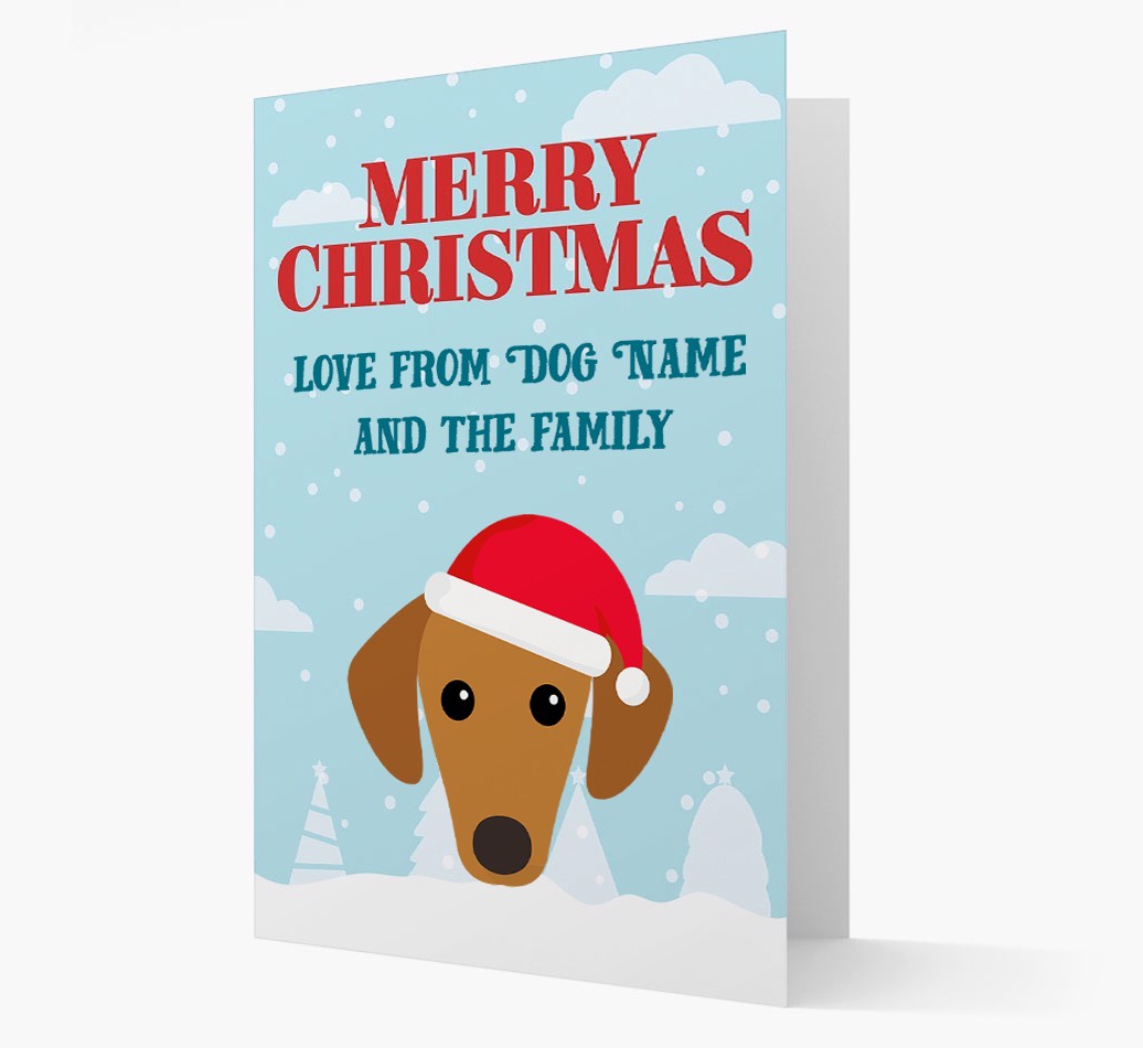 Love From the Family: Personalized {breedFullName} Christmas Card