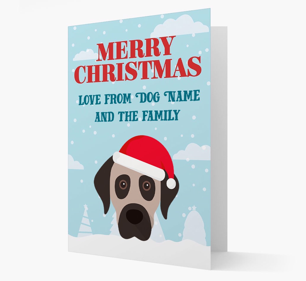 Love From the Family: Personalized {breedFullName} Christmas Card