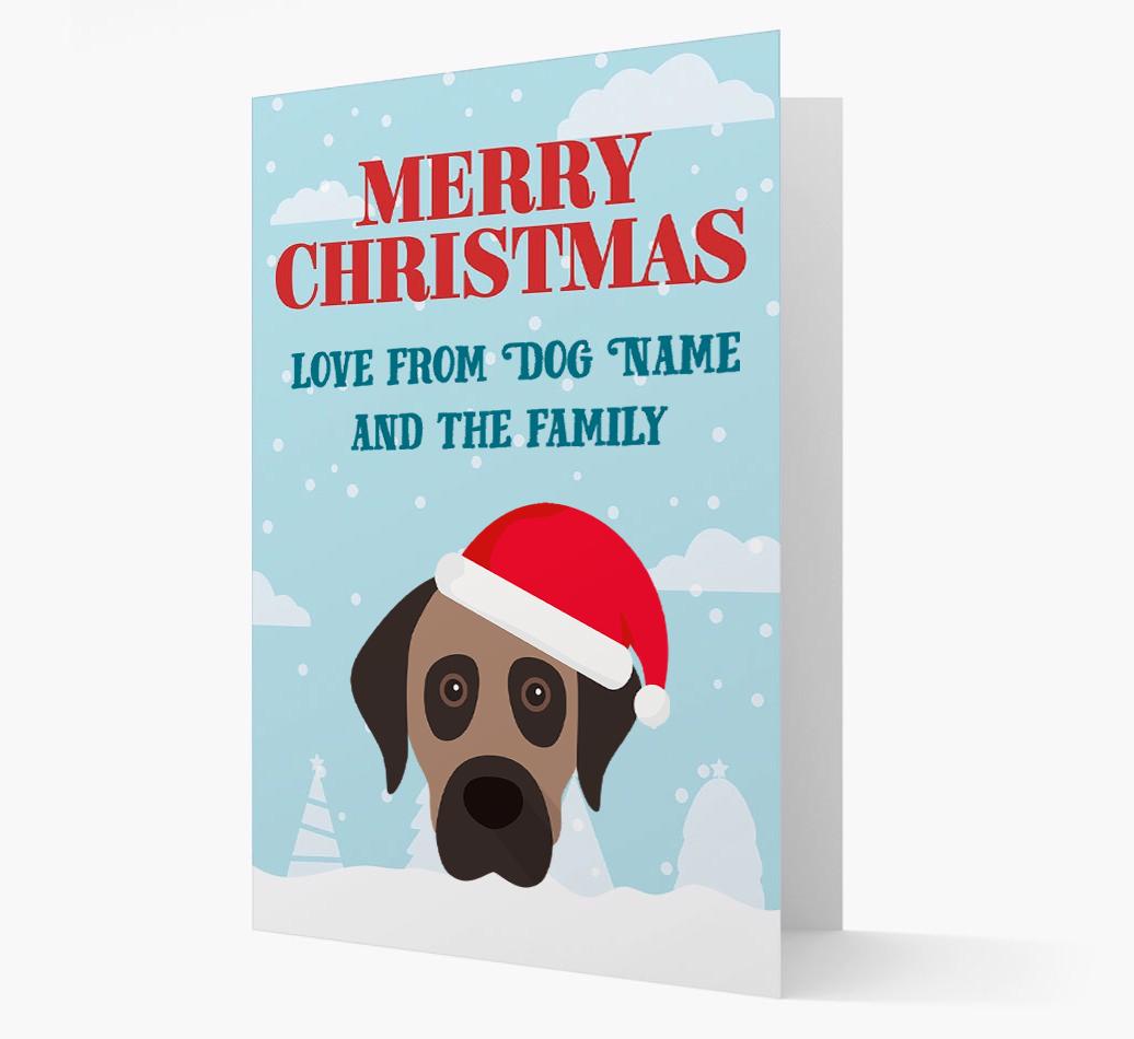 Love From the Family: Personalized {breedFullName} Christmas Card