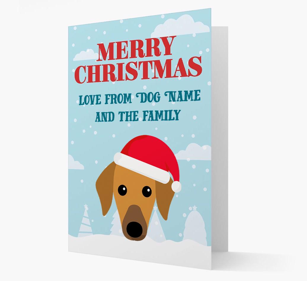 Love From the Family: Personalized {breedFullName} Christmas Card