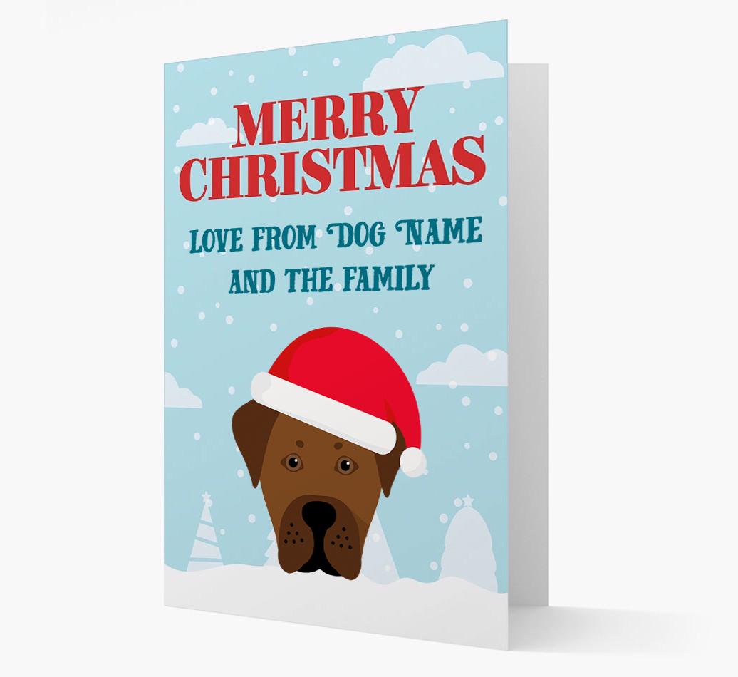 Love From the Family: Personalized {breedFullName} Christmas Card