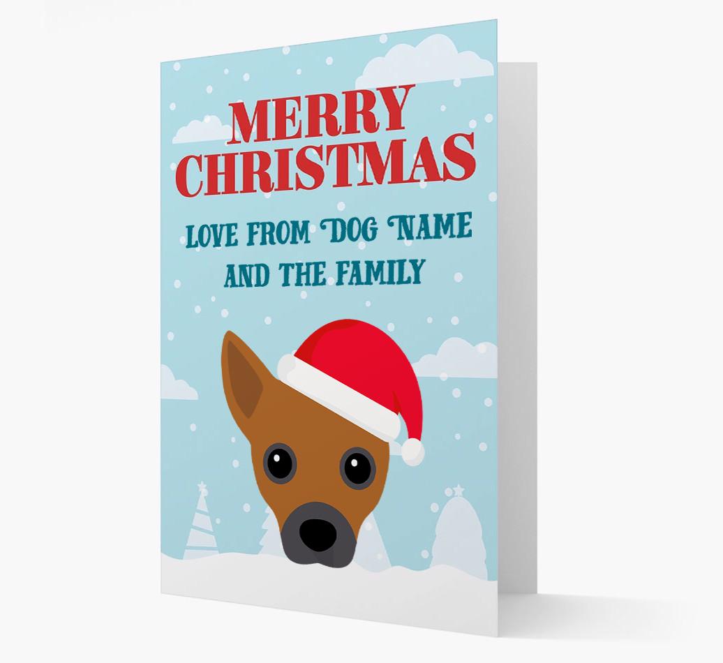 Love From the Family: Personalized {breedFullName} Christmas Card