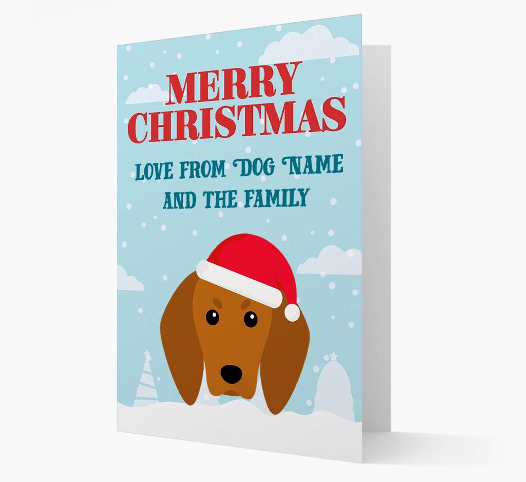 Love From the Family: Personalized {breedFullName} Christmas Card
