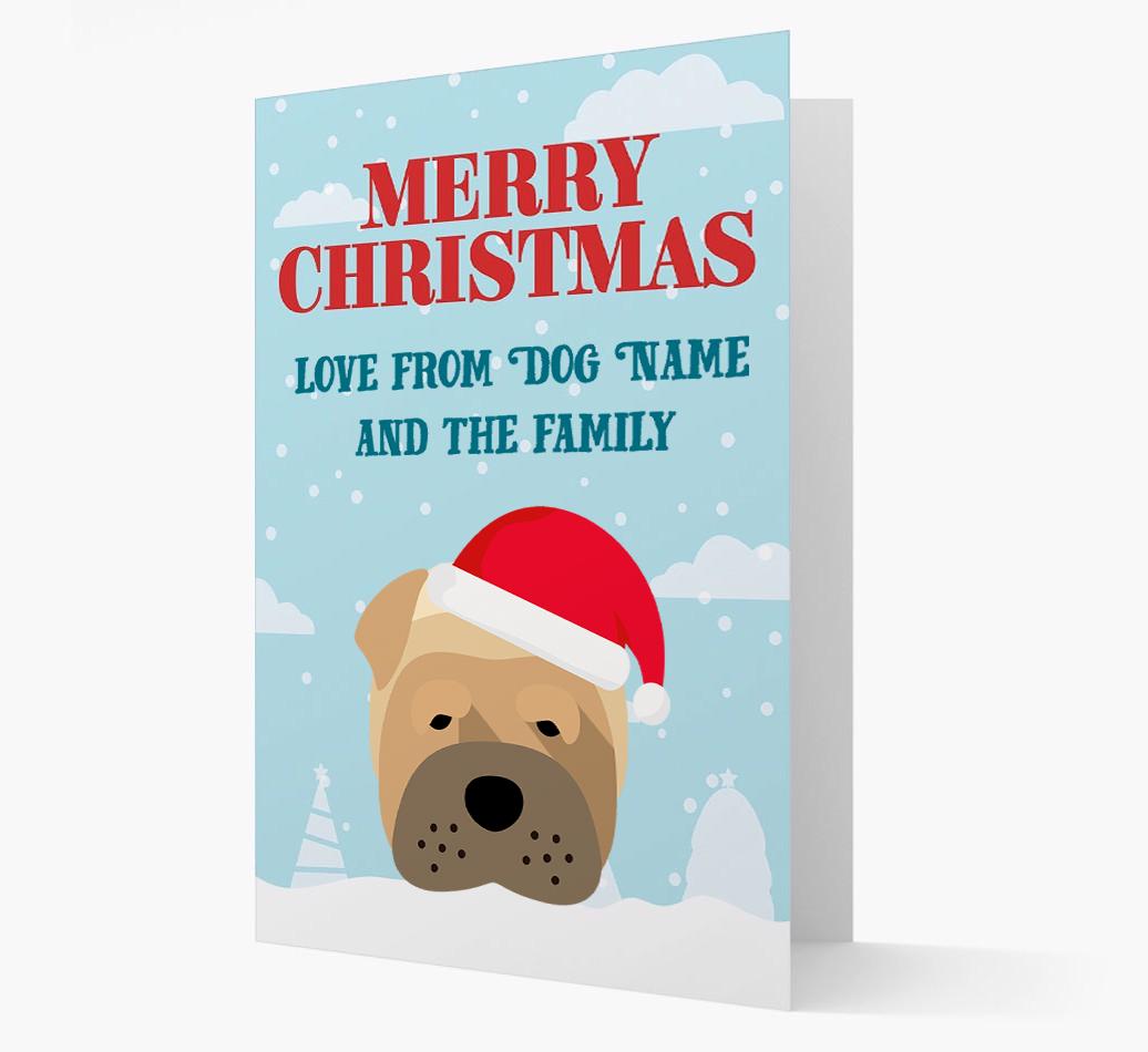 Love From the Family: Personalized {breedFullName} Christmas Card