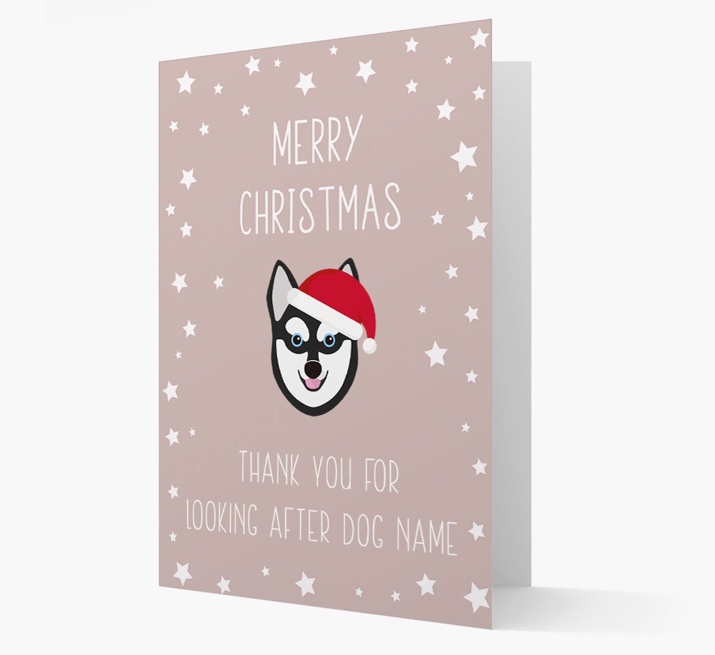 'Thank You' Christmas Card with your {breedFullName} Christmas Icon