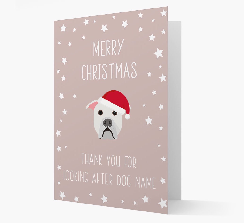 'Thank You' Christmas Card with your {breedFullName} Christmas Icon