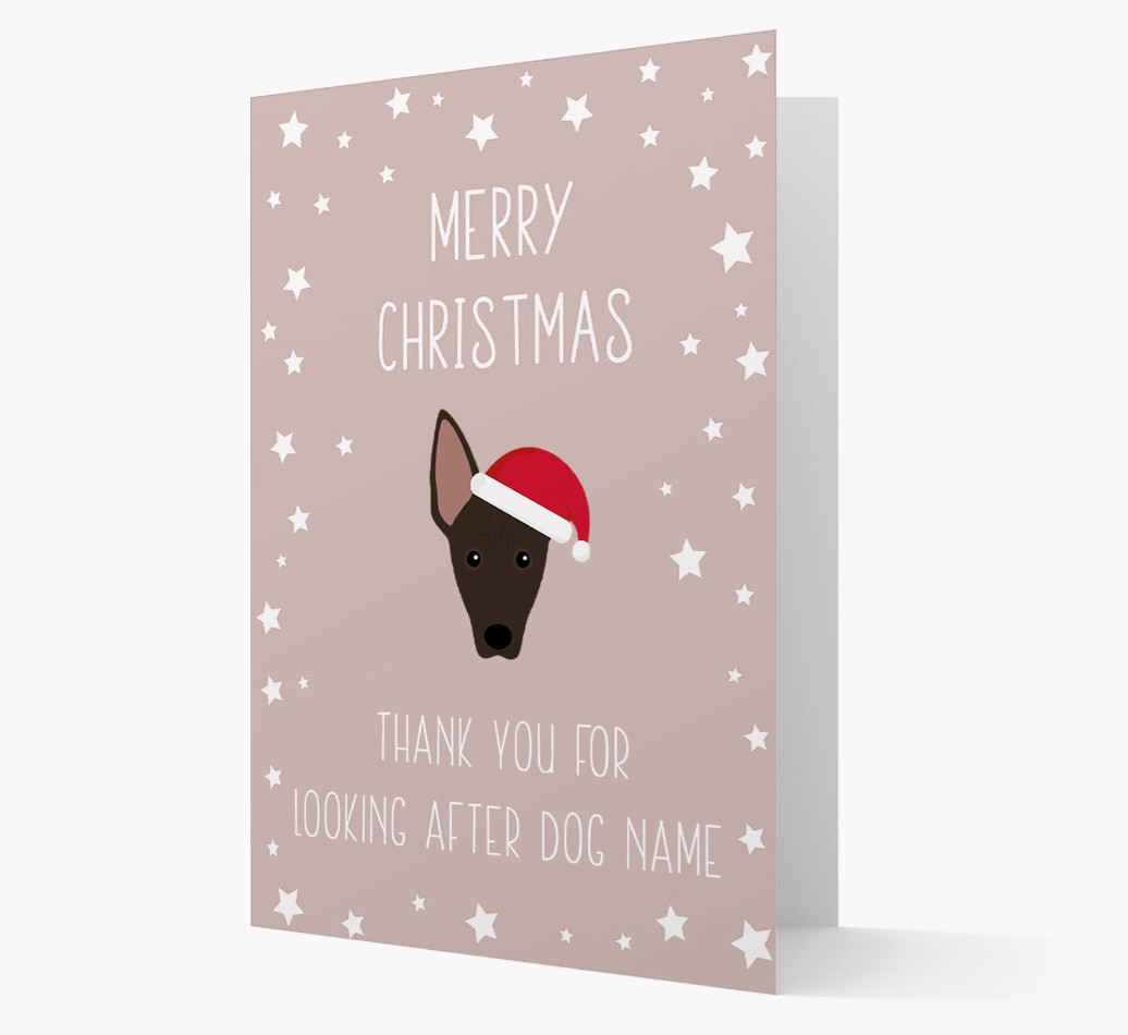 'Thank You' Christmas Card with your {breedFullName} Christmas Icon