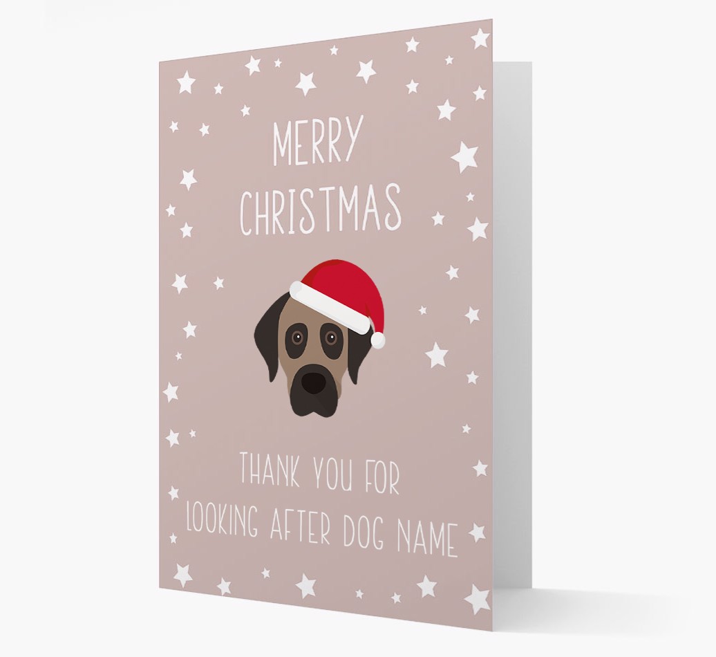 'Thank You' Christmas Card with your {breedFullName} Christmas Icon