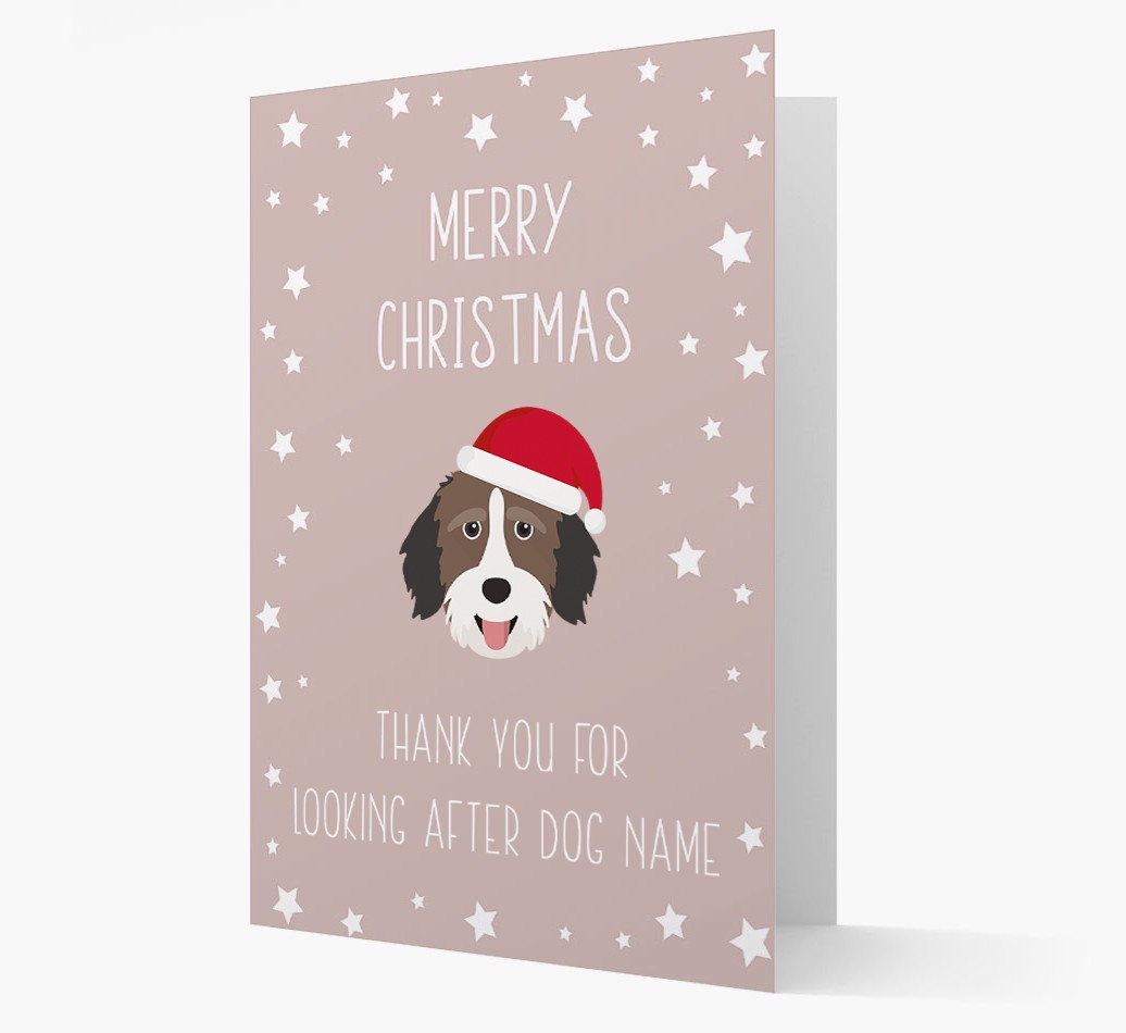 'Thank You' Christmas Card with your {breedFullName} Christmas Icon