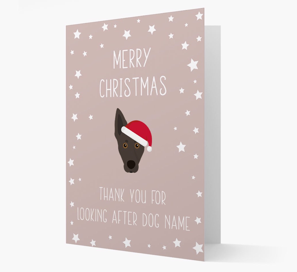 'Thank You' Christmas Card with your {breedFullName} Christmas Icon