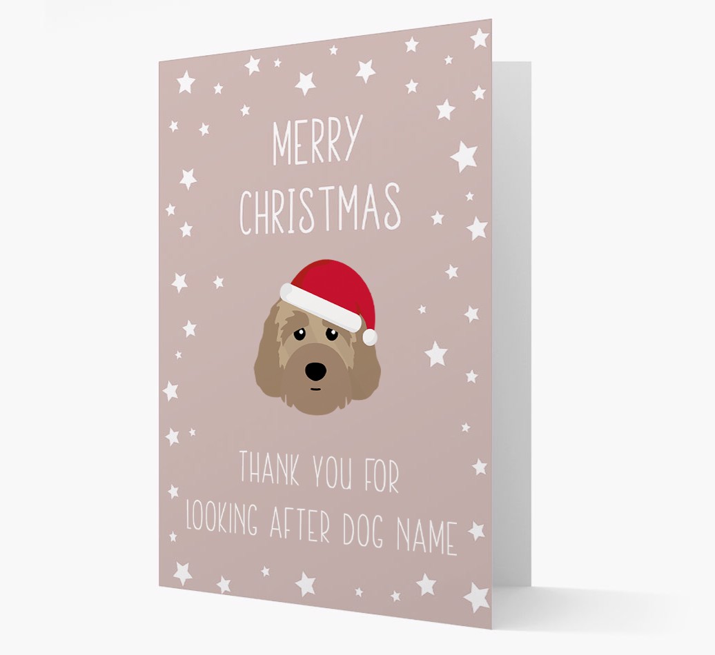 'Thank You' Christmas Card with your {breedFullName} Christmas Icon