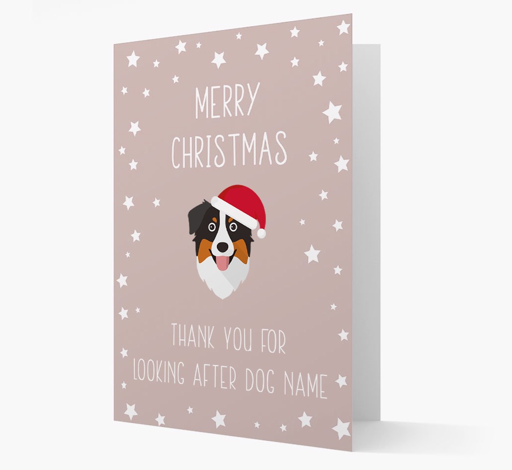 'Thank You' Christmas Card with your {breedFullName} Christmas Icon