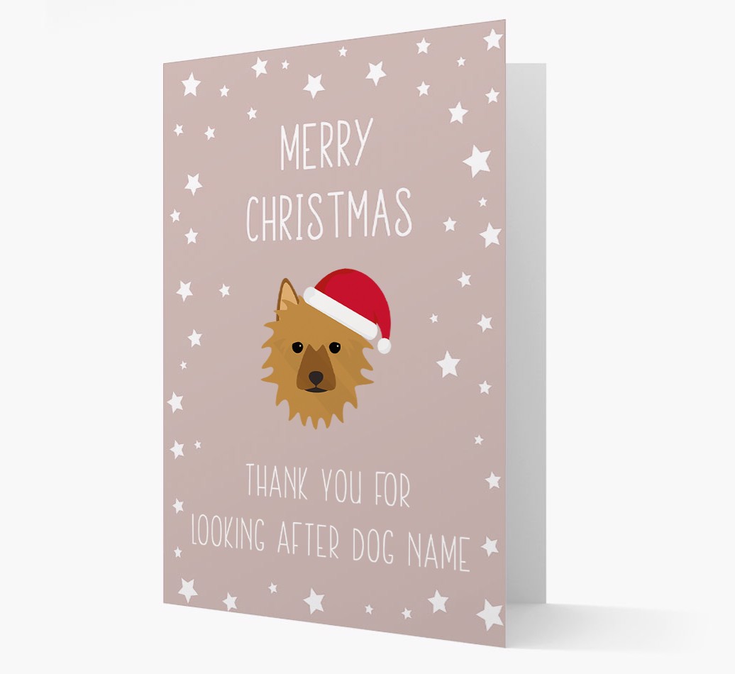 'Thank You' Christmas Card with your {breedFullName} Christmas Icon