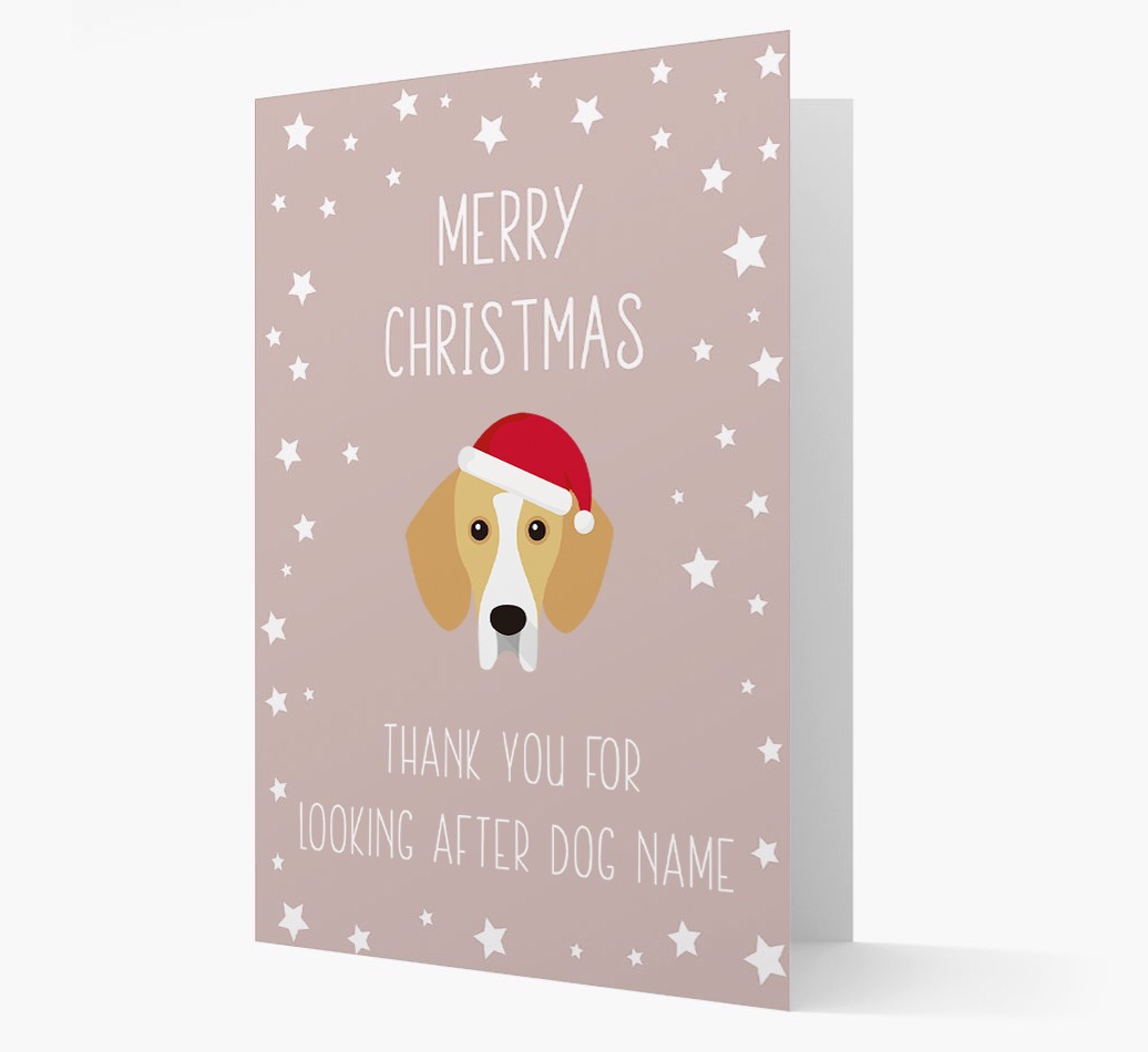'Thank You' Christmas Card with your {breedFullName} Christmas Icon