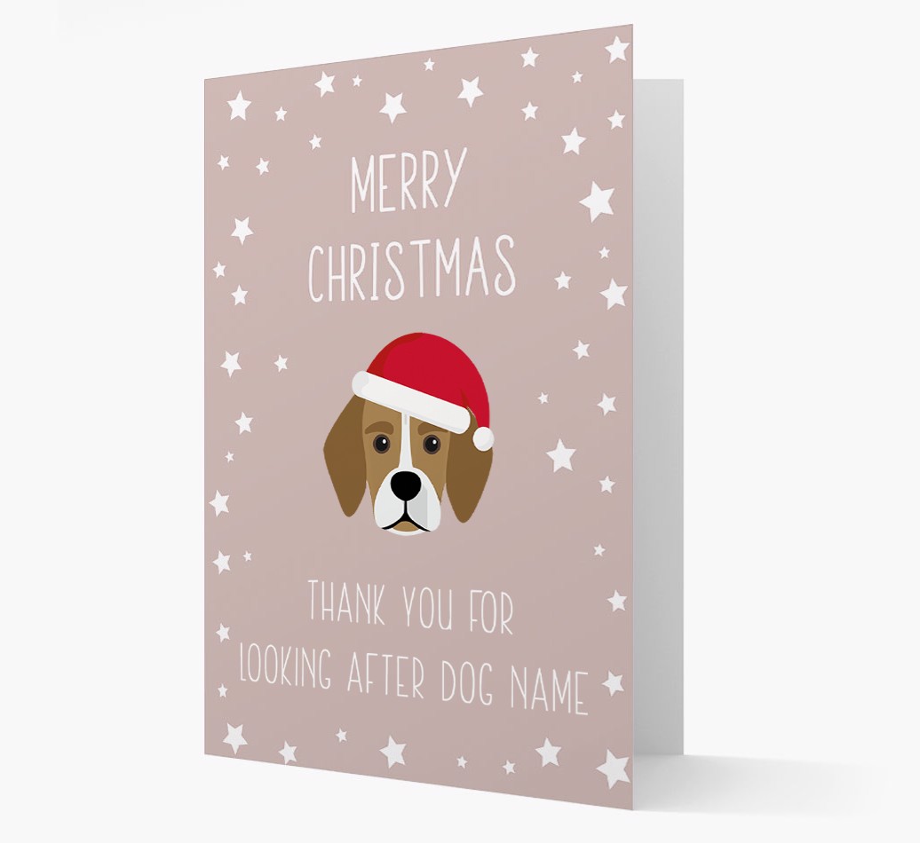 'Thank You' Christmas Card with your {breedFullName} Christmas Icon