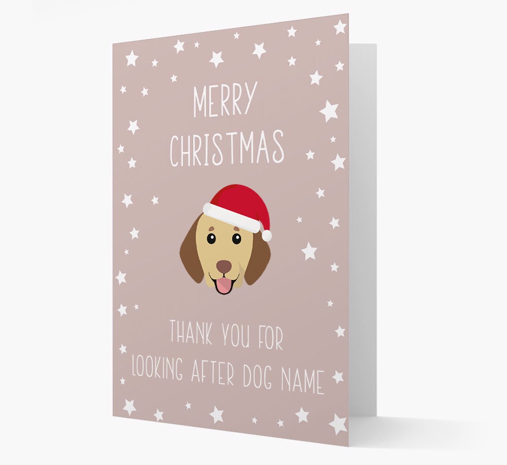 'Thank You' Christmas Card with your {breedFullName} Christmas Icon