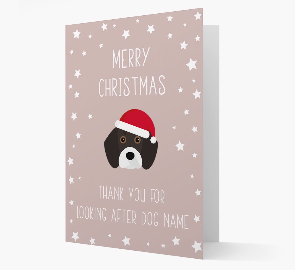 'Thank You' Christmas Card with your {breedFullName} Christmas Icon