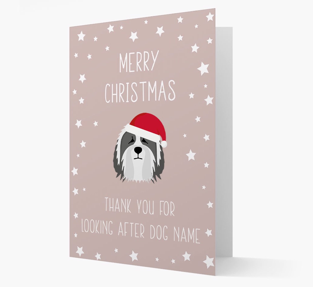 'Thank You' Christmas Card with your {breedFullName} Christmas Icon