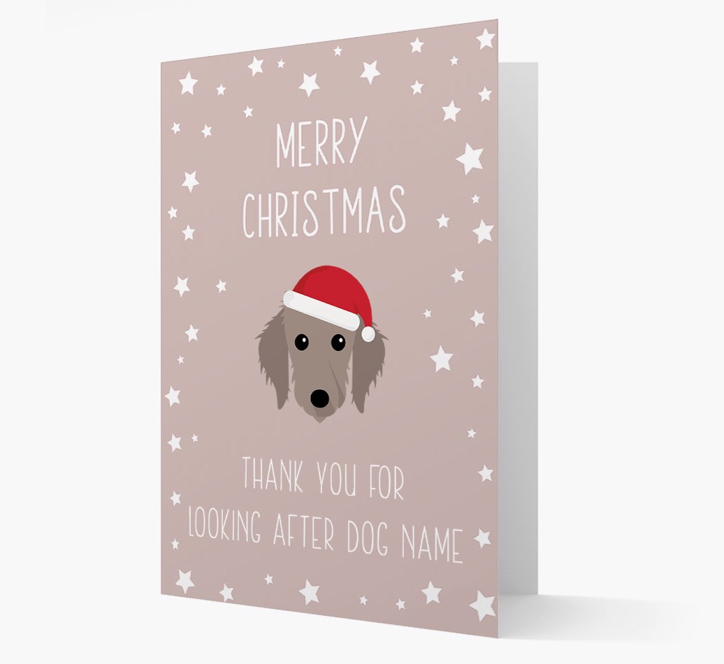 'Thank You' Christmas Card with your {breedFullName} Christmas Icon