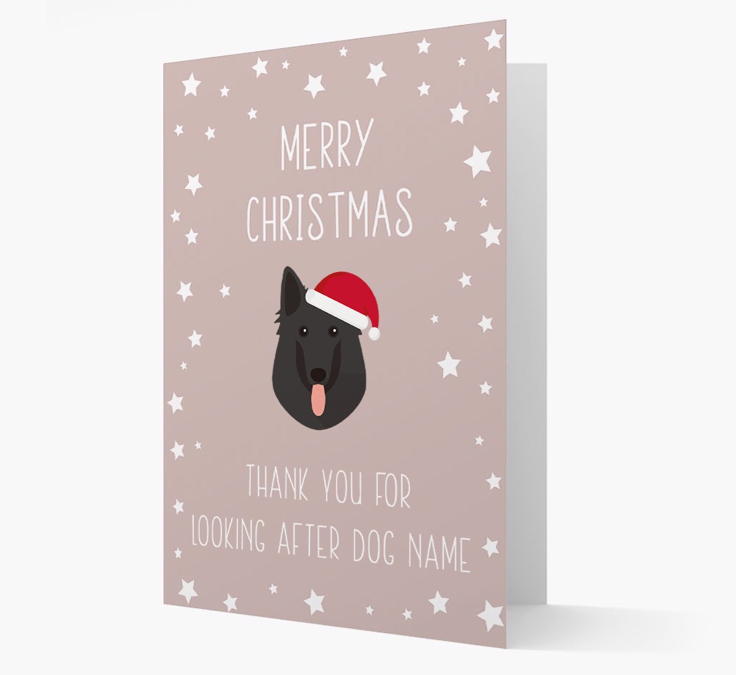 'Thank You' Christmas Card with your {breedFullName} Christmas Icon