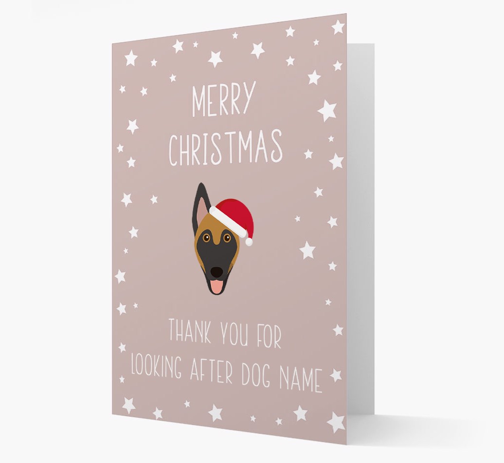 'Thank You' Christmas Card with your {breedFullName} Christmas Icon
