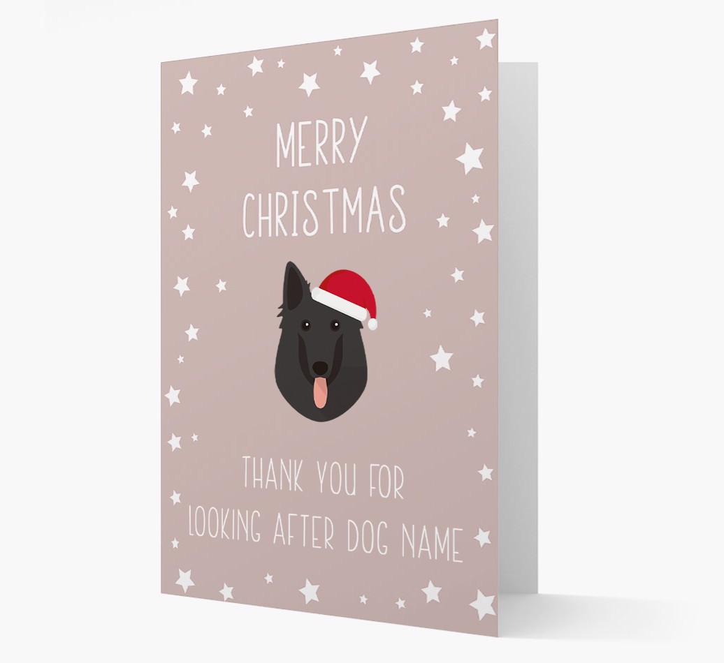 'Thank You' Christmas Card with your {breedFullName} Christmas Icon