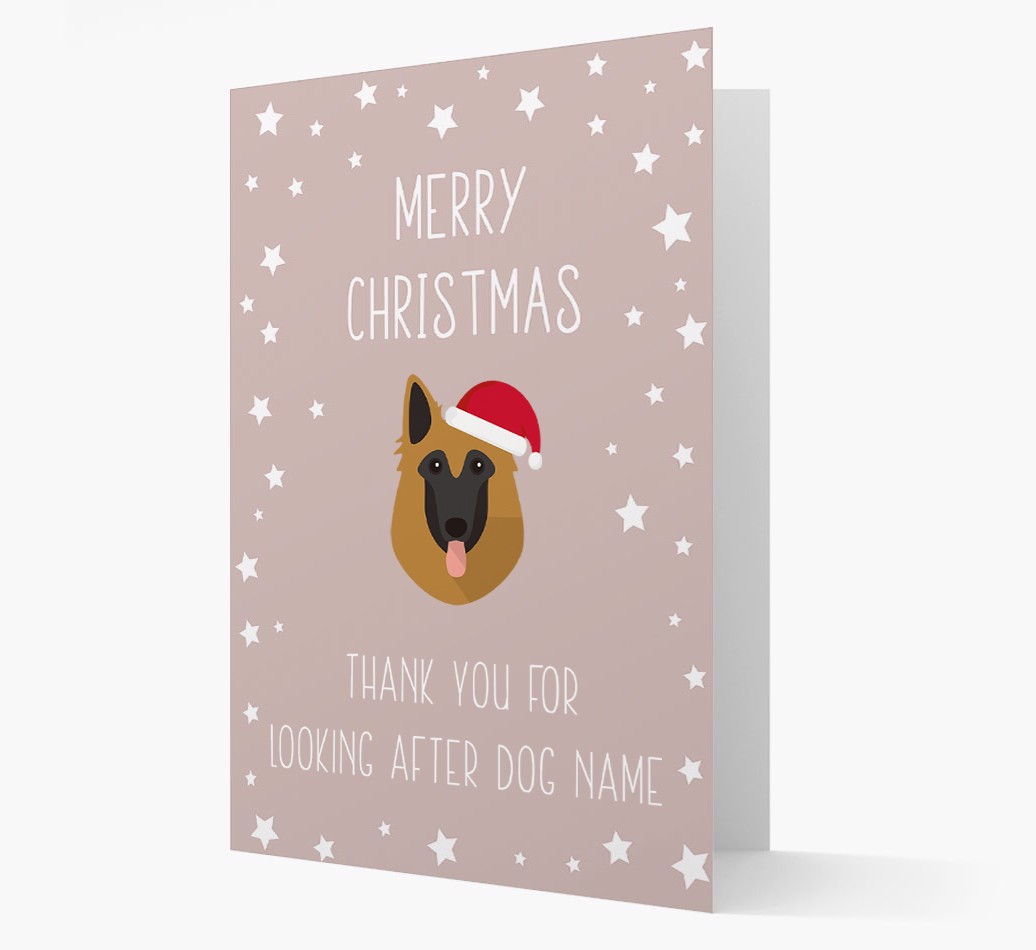 'Thank You' Christmas Card with your {breedFullName} Christmas Icon