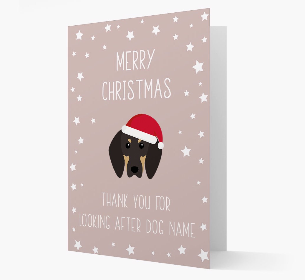 'Thank You' Christmas Card with your {breedFullName} Christmas Icon